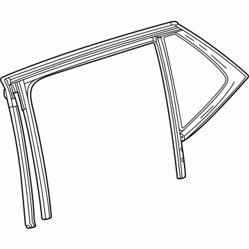 GM 42820476 Fixed Glass, Rear Driver Side 42820476 GM Fixed Glass, Rear Driver Side Illustration 1 of 1