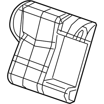 84053428 GM Seat Back Cover, Black, Rear Illustration 1 of 1