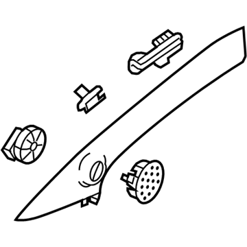 GM 9008032 Windshield Pillar Trim, Titanium 9008032 GM Windshield Pillar Trim, Titanium Illustration 1 of 1
