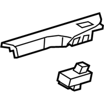 23181530 GM Switch Bezel, Black, Passenger Side Illustration 1 of 1