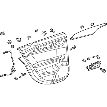 22940962 GM Door Trim Panel, Rear Driver Side Illustration 1 of 1