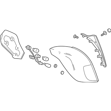 GM 42673074 Tail Lamp Assembly, Rear Driver Side 42673074 GM Tail Lamp Assembly, Rear Driver Side Illustration 1 of 1