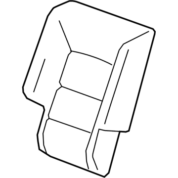 GM 84554967 Seat Back Cover, Jet Black, Rear 84554967 GM Seat Back Cover, Jet Black, Rear Illustration 1 of 1