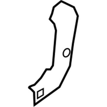 GM 84139567 Frame Cover, Black, Rear Driver Side 84139567 GM Frame Cover, Black, Rear Driver Side Illustration 1 of 1