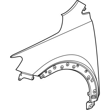 GM 42733025 Fender, Front Passenger Side 42733025 GM Fender, Front Passenger Side Illustration 1 of 1