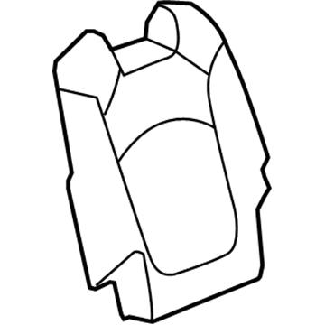 GM 15900822 Seat Back Cover, Rear Passenger Side 15900822 GM Seat Back Cover, Rear Passenger Side Illustration 1 of 1