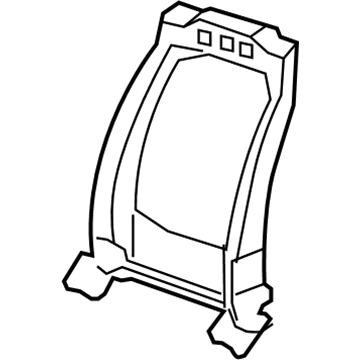 GM 25941705 Seat Back Frame, Driver Side 25941705 GM Seat Back Frame, Driver Side Illustration 1 of 1
