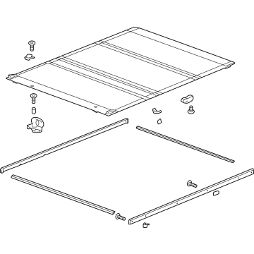 GM 19419405 Tonneau Cover, Gloss Black 19419405 GM Tonneau Cover, Gloss Black Illustration 1 of 1