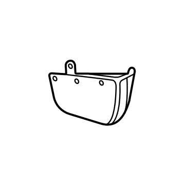 GM 84639028 Mud Guard, Black, Rear Driver Side 84639028 GM Mud Guard, Black, Rear Driver Side Illustration 1 of 1