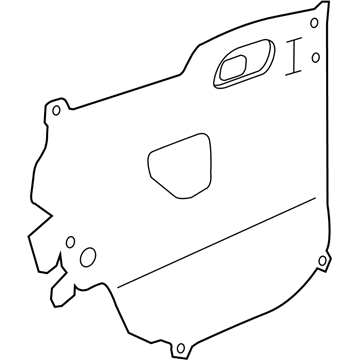 GM 42520904 Water Deflector, Inner Passenger Side 42520904 GM Water Deflector, Inner Passenger Side Illustration 1 of 1