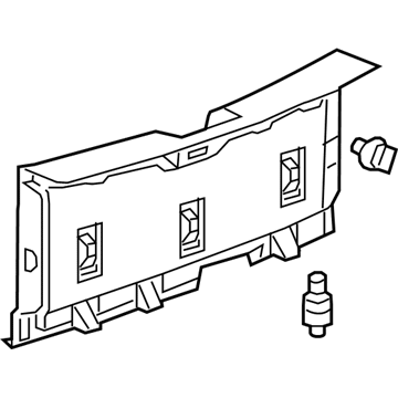 23366250 GM Rear Sill Plate, Black Illustration 1 of 1
