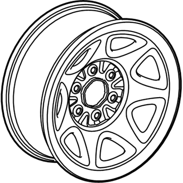 GM 20942020 Wheel, Steel, Rear 20942020 GM Wheel, Steel, Rear Illustration 1 of 1