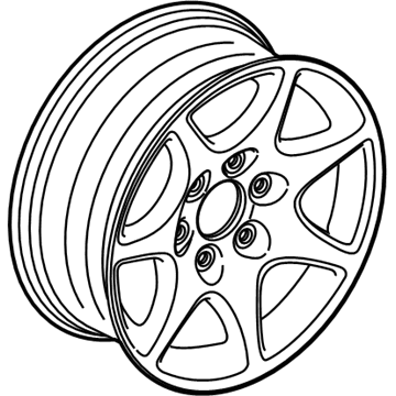GM 20942019 Spare Wheel, Silver, Rear, Steel 20942019 GM Spare Wheel, Silver, Rear, Steel Illustration 1 of 1