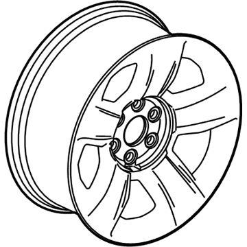 GM 20937762 Wheel, Alloy, Rear 20937762 GM Wheel, Alloy, Rear Illustration 1 of 1