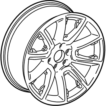 GM 22905550 Wheel, Alloy, Rear 22905550 GM Wheel, Alloy, Rear Illustration 1 of 1