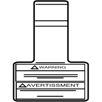 Chevy 96425023 Air Bag Label