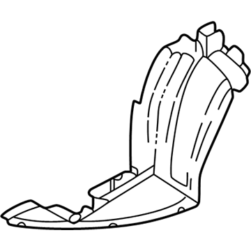 GM 22674246 Liner Extension, Front Inner Passenger Side 22674246 GM Liner Extension, Front Inner Passenger Side Illustration 1 of 1