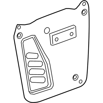 GM 84486772 Water Deflector, Rear Driver Side 84486772 GM Water Deflector, Rear Driver Side Illustration 1 of 1