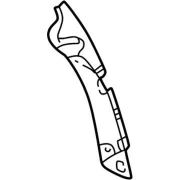 GM 10323857 Rear Pillar Trim, Gray, Passenger Side 10323857 GM Rear Pillar Trim, Gray, Passenger Side Illustration 1 of 1