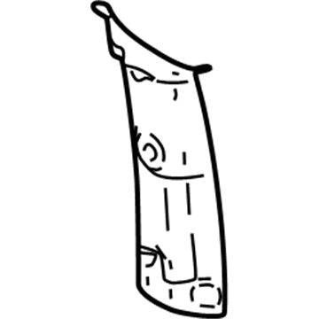 10296026 GM Lock Pillar Trim, Teal, Passenger Side Illustration 1 of 1