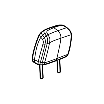 84907167 GM Headrest, Black, Front Illustration 1 of 1