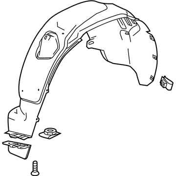 GM 42769598 Wheelhouse Liner, Rear Driver Side 42769598 GM Wheelhouse Liner, Rear Driver Side Illustration 1 of 1