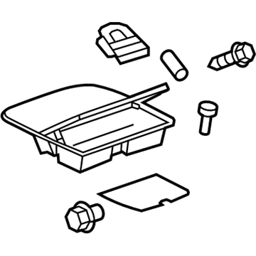 GM 22873645 Compartment, Black, Center 22873645 GM Compartment, Black, Center Illustration 1 of 1