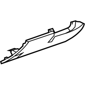 GM 22774197 Knee Bolster, Titanium 22774197 GM Knee Bolster, Titanium Illustration 1 of 1