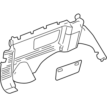 GM 15801005 Lower Quarter Trim, Gray, Passenger Side 15801005 GM Lower Quarter Trim, Gray, Passenger Side Illustration 1 of 1