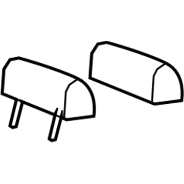 15863453 GM Headrest, Titanium, Rear Illustration 1 of 1