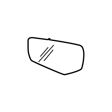 GM 23177535 Mirror Glass, Rear Driver Side 23177535 GM Mirror Glass, Rear Driver Side Illustration 1 of 1