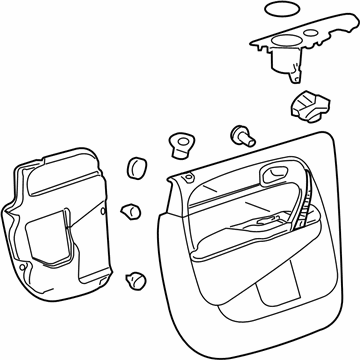 GM 23143894 Door Trim Panel, Driver Side 23143894 GM Door Trim Panel, Driver Side Illustration 1 of 1