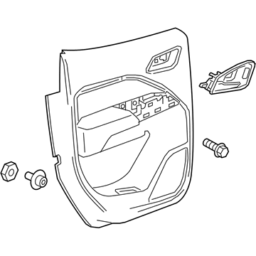 84725426 GM Door Trim Panel, Gray, Rear Driver Side Illustration 1 of 1