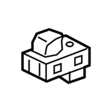 GM 23436335 Window Switch, Black, Rear 23436335 GM Window Switch, Black, Rear Illustration 1 of 1