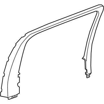 GM 52020392 Upper Trim, Rear Driver Side 52020392 GM Upper Trim, Rear Driver Side Illustration 1 of 1