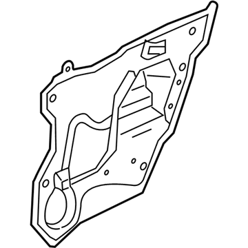 GM 25723826 Water Deflector, Inner Passenger Side 25723826 GM Water Deflector, Inner Passenger Side Illustration 1 of 1
