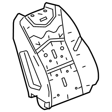GM 84551402 Seat Back Pad, Front Passenger Side 84551402 GM Seat Back Pad, Front Passenger Side Illustration 1 of 1