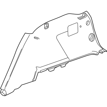 84893539 GM Lower Quarter Trim, Black, Rear Driver Side Illustration 1 of 1