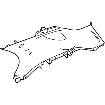 GM 84465157 Upper Quarter Trim, Ash Gray, Driver Side 84465157 GM Upper Quarter Trim, Ash Gray, Driver Side Illustration 1 of 1