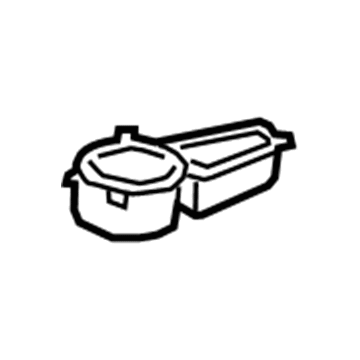 GM 23101614 Cup Holder, Black, Driver Side 23101614 GM Cup Holder, Black, Driver Side Illustration 1 of 1