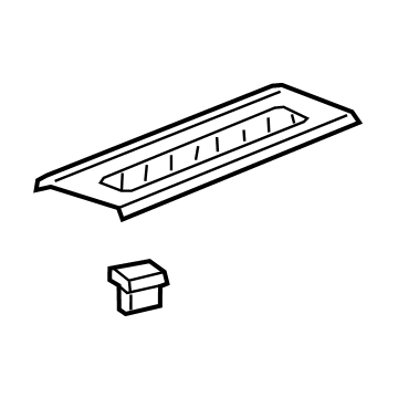 GM 84504227 Rear Sill Plate, Black, Driver Side 84504227 GM Rear Sill Plate, Black, Driver Side Illustration 1 of 1