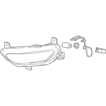 GM 42663534 Signal Lamp Assembly, Front Passenger Side 42663534 GM Signal Lamp Assembly, Front Passenger Side Illustration 1 of 1