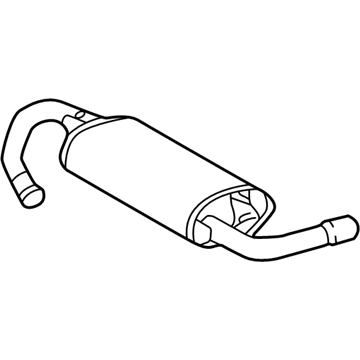 88969131 GM Muffler & Pipe Illustration 1 of 1