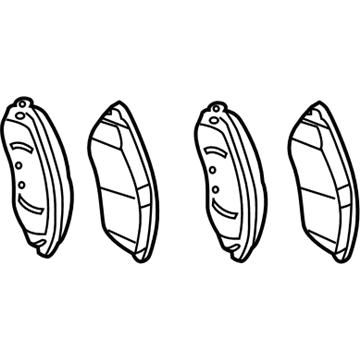 GM 96475176 Brake Pads 96475176 GM Brake Pads Illustration 1 of 1