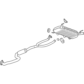 GM 85120348 Muffler & Pipe 85120348 GM Muffler & Pipe Illustration 1 of 1