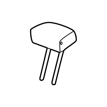 26473875 GM Restraint Assembly-Rear Seat Center Head *Backen Blackk Illustration 1 of 1