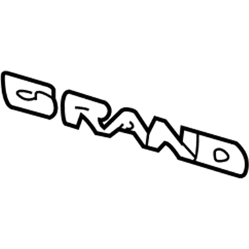 22650199 GM Nameplate, Black, Front Illustration 1 of 1