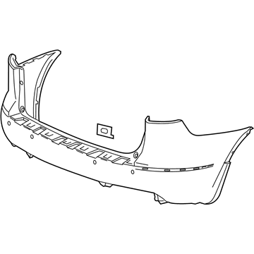 GM 23295858 Bumper Cover, Rear 23295858 GM Bumper Cover, Rear Illustration 1 of 1