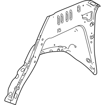 GM 60004907 Outer Wheelhouse, Rear Inner Driver Side 60004907 GM Outer Wheelhouse, Rear Inner Driver Side Illustration 1 of 1