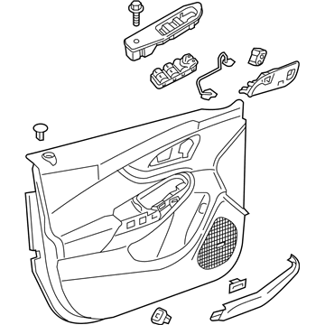 84035474 GM Door Trim Panel, Front Passenger Side Illustration 1 of 1